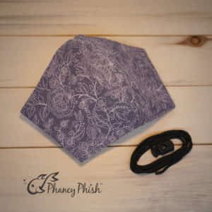 Blue-Grey Floral Face Mask