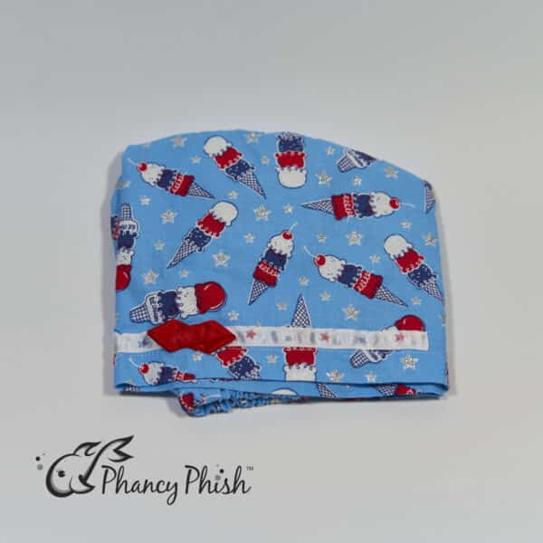 Red, White & Blue Ice Cream Cones Scrub Cap